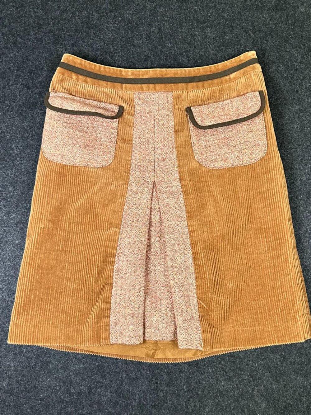 Ann Taylor Loft Camel Corduroy Pocket Skirt Size 0
